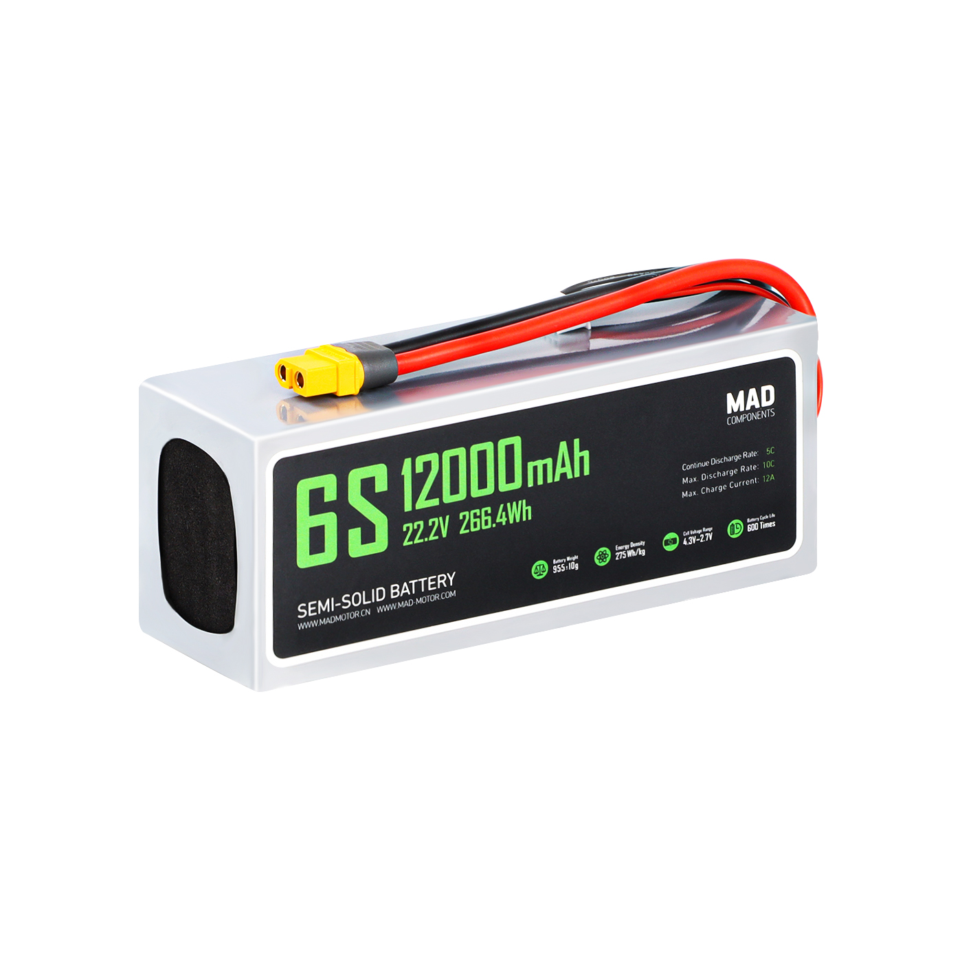 MAD 6S 12Ah Drone Solid State Lithium-ion Battery