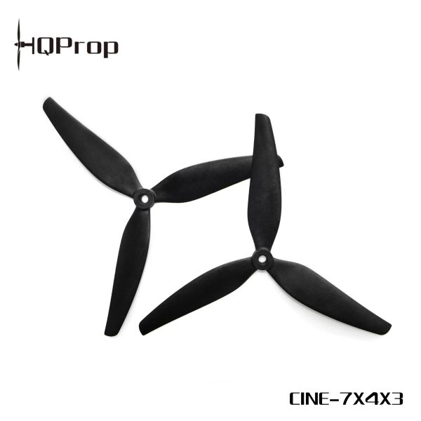HQProp Cine7(7X4X3) (2CW+2CCW) Black-Glass Fiber Reinforced Nylon