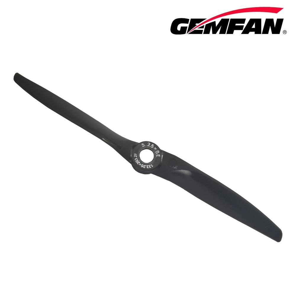 Gemfan 5.25x8E VORTEX Electric Glass Fiber Nylon Airplane/Wing/Drone Prop (2 Pcs) - Choose Rotation