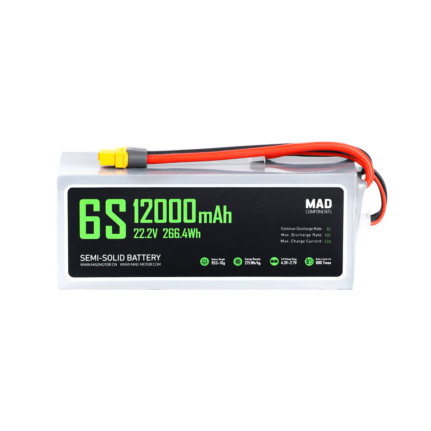 MAD 6S 12Ah Drone Solid State Lithium-ion Battery