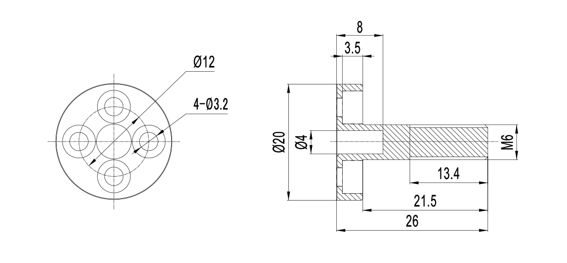 Adapter for MAD 4012 EEE Motor Adapter for MAD 4012 EEE Motor