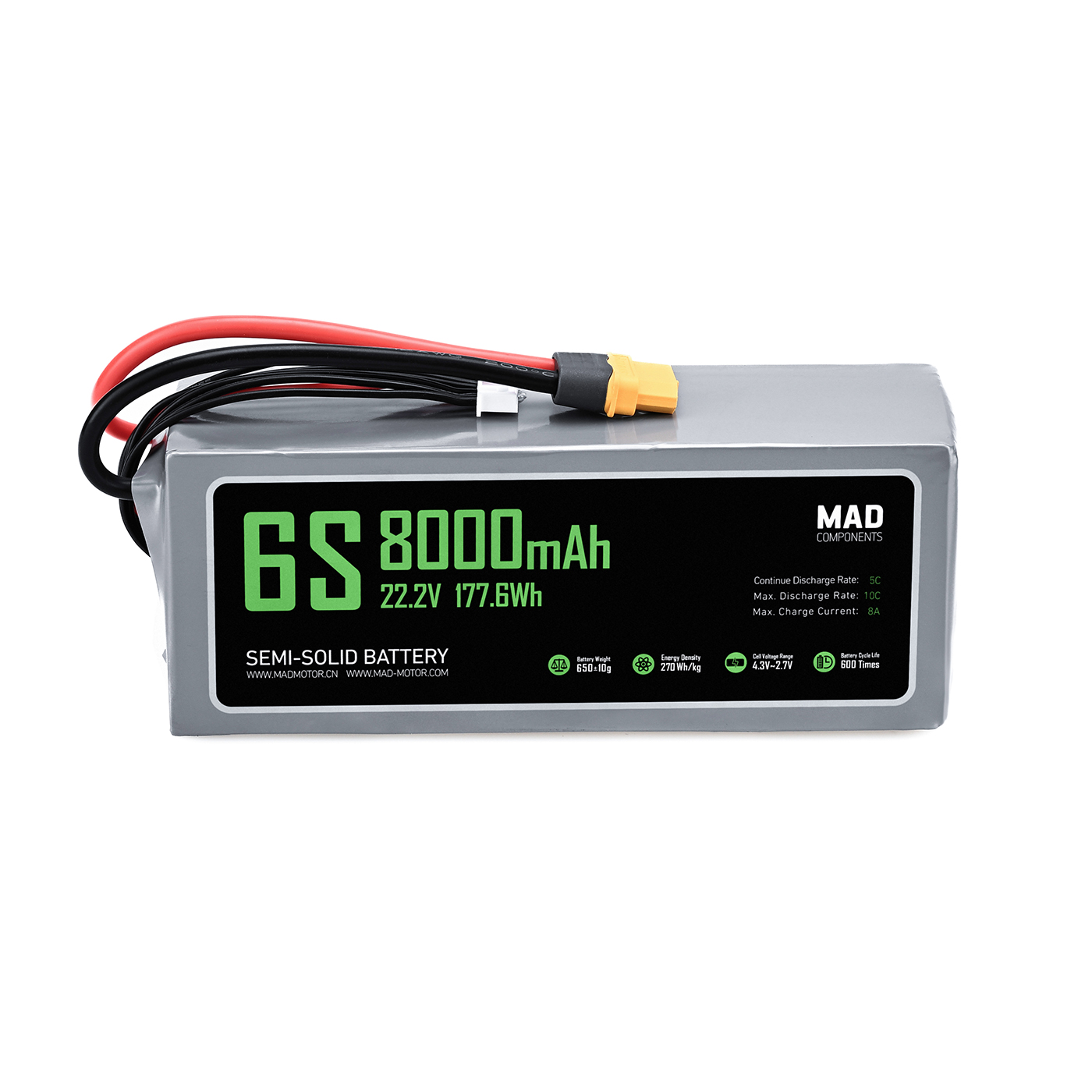 MAD 6S 8Ah Drone Solid State Lithium-ion Battery