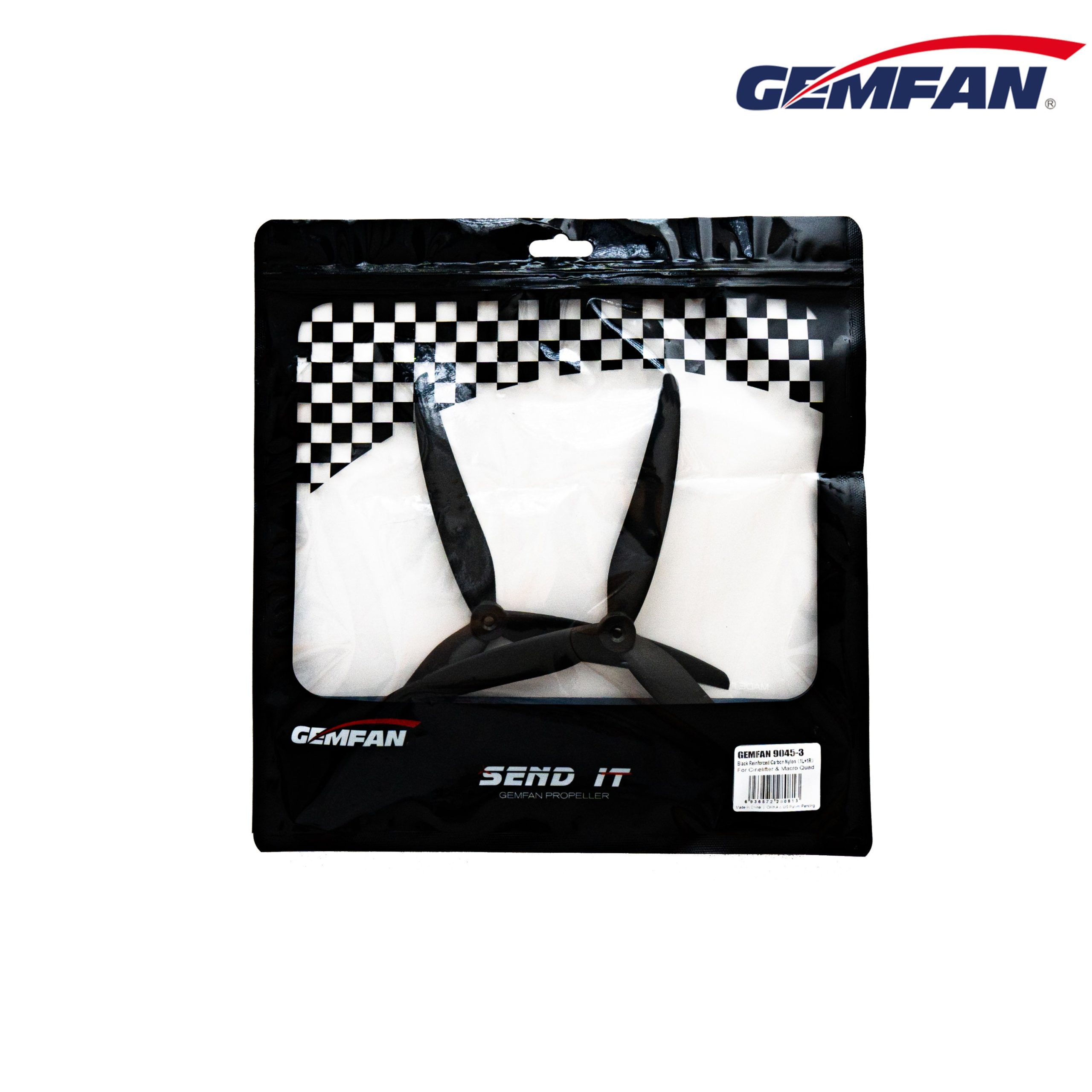 Gemfan 9045-3 9" Glass Fiber Nylon Tri-Blade Cinelifter & Macro Quad Propellers (Set of 2)